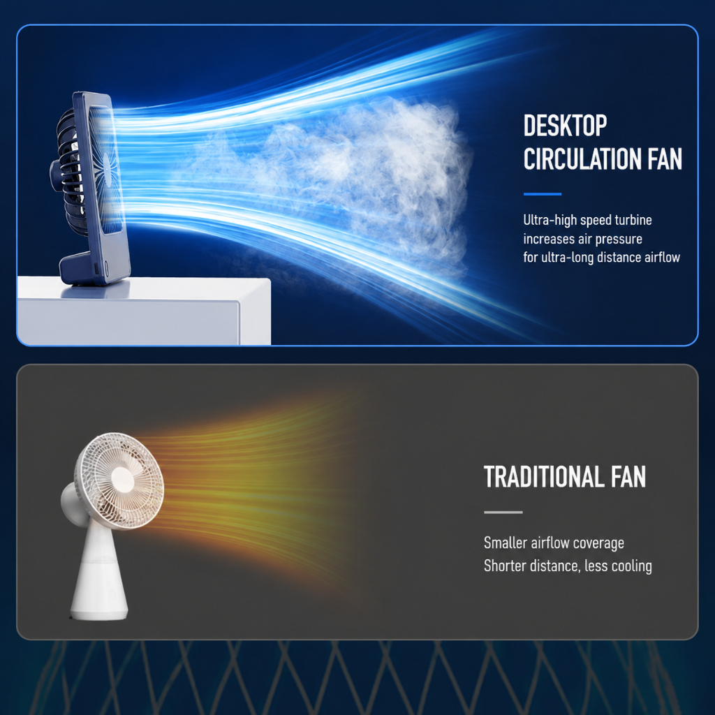 Kipas Angin Portable mini - Kipas angin meja - USB mini fan - Kipas Angin Meja Portable Fan Cool Multifungsi - Gambar 2