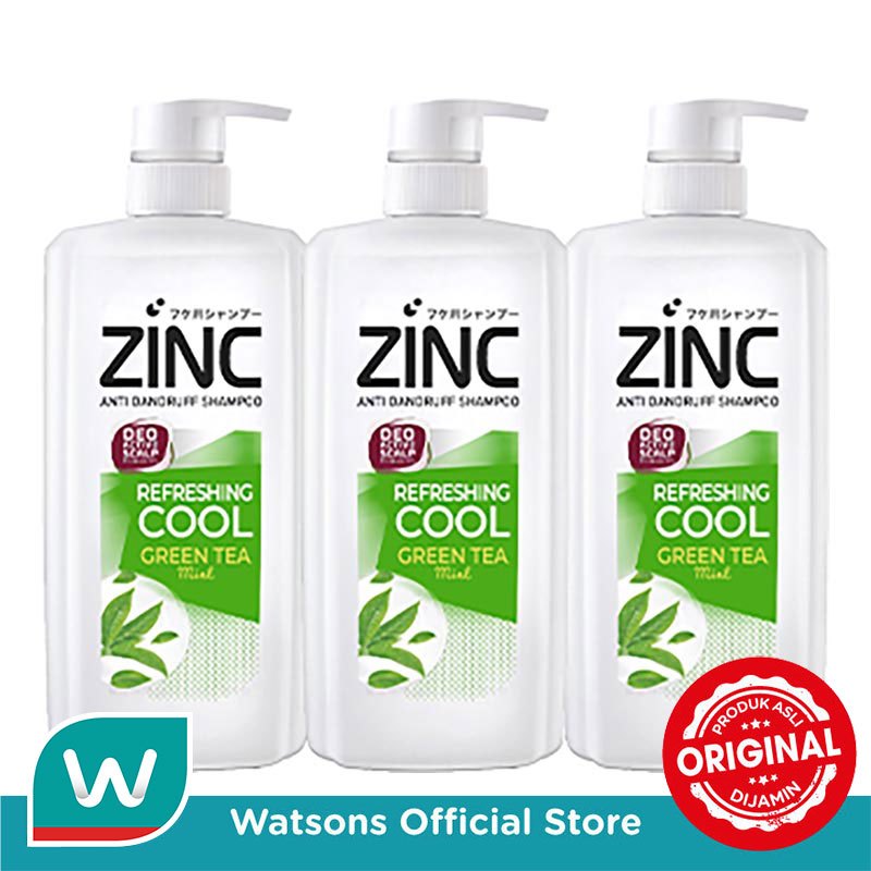Zinc Shampoo Refreshing Cool Botol 680ml X 3 - Gambar 2
