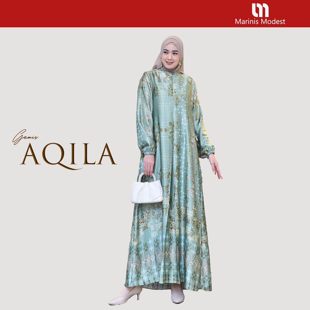 Marinis Modest – Gamis Motif Wanita Muslim Bunsui Friendly Zipper Depan Bahan Aqila Series Warna Dasty Pink - Gambar 3