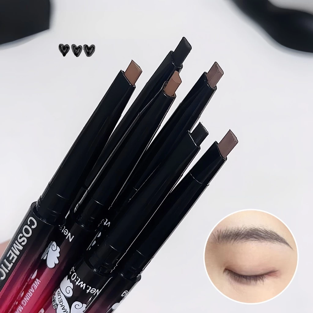 GROSIR 12 Pcs Eyebrow Pencil Double Header 36H 2 in 1 Waterproof Tahan Lama Pensil Alis 284 8127 - Gambar 2