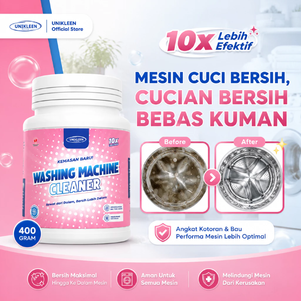 unikleen pembersih mesin cuci washing machine cleaner serbaguna pembersih peralatan dapur viral tiktok