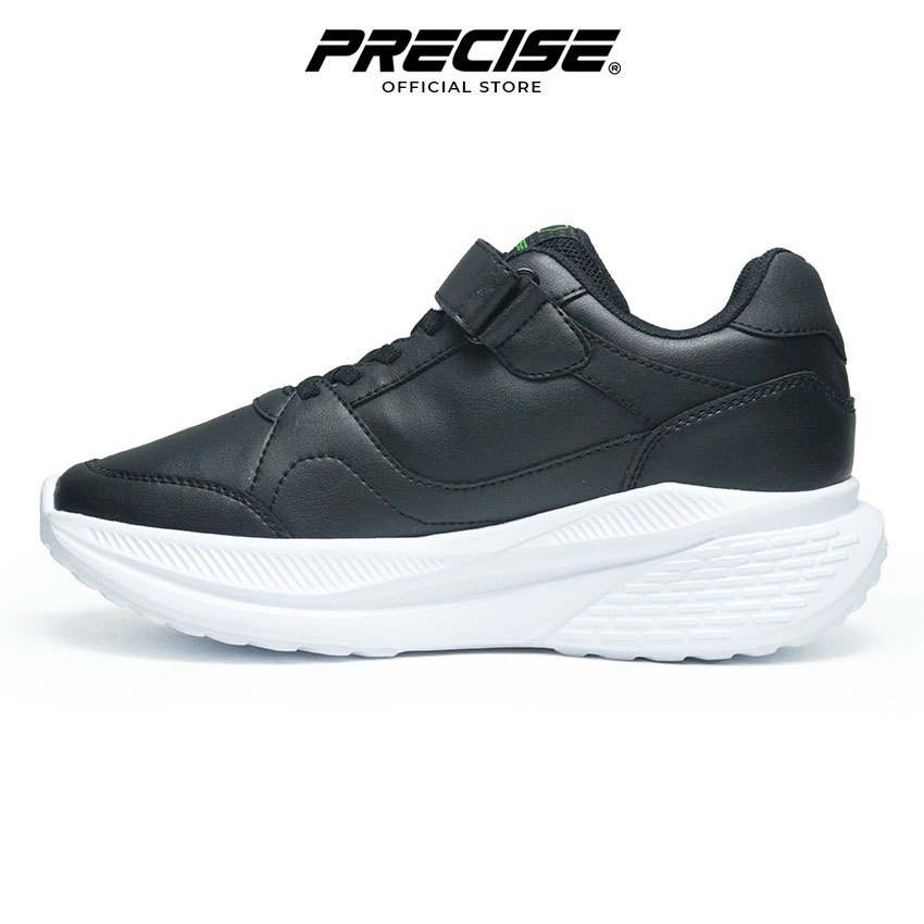 Precise Ivander VC W Sepatu Sneakers Sekolah Kets Hitam - Black/White - Gambar 4