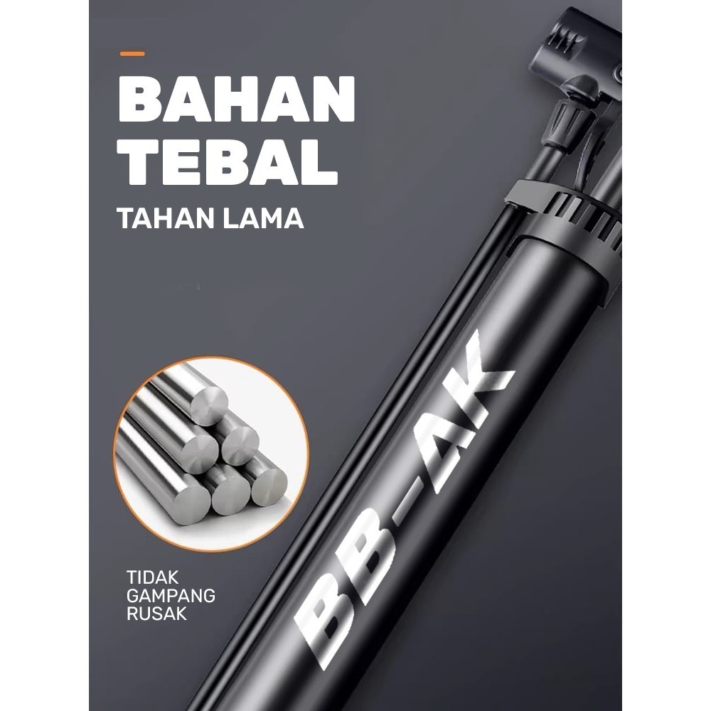Pompa Ban Motor 160PSI Portable Multifungsi CAB 60CM Kompatibel Ban Motor Bola - Gambar 2