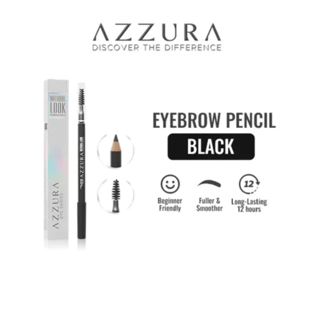 AZZURA Eyebrow Pencil Series - Brown -Black / Distributor Cream Ori - Gambar 3