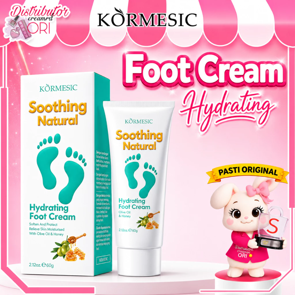 Kormesic Foot Cream Soothing Natural 60Gr / Distributor Cream Ori