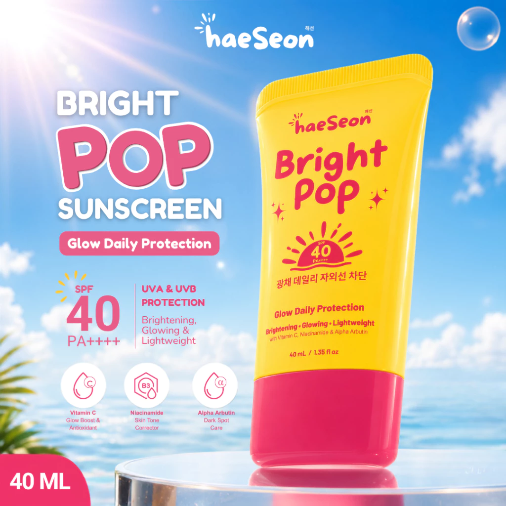[MAISON MOTIF] Haeseon Bright Pop Daily Sunscreen SPF 40 PA++++ 40ml Lightweight Brightening