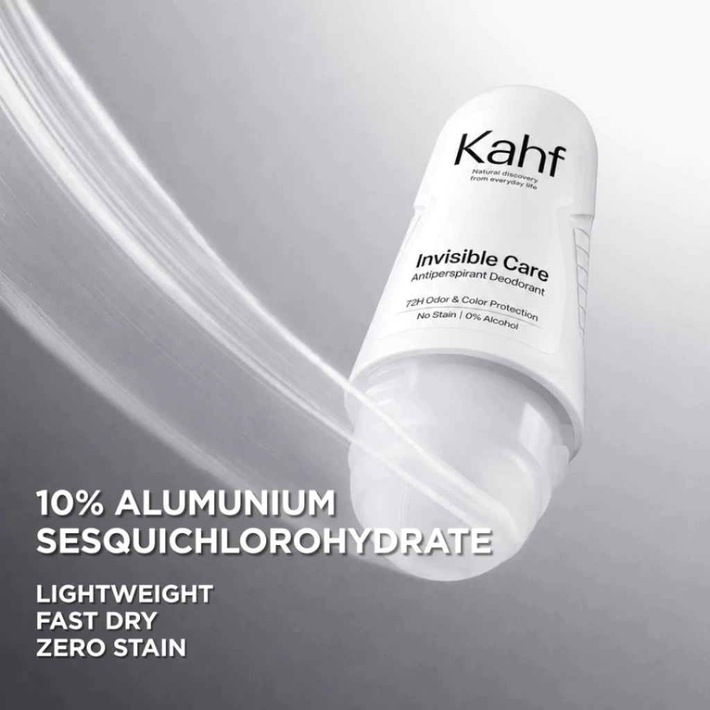 Kahf Invisible Care Antiperspirant Deodorant Roll On 45 ml / Distributor Cream Ori - Gambar 2