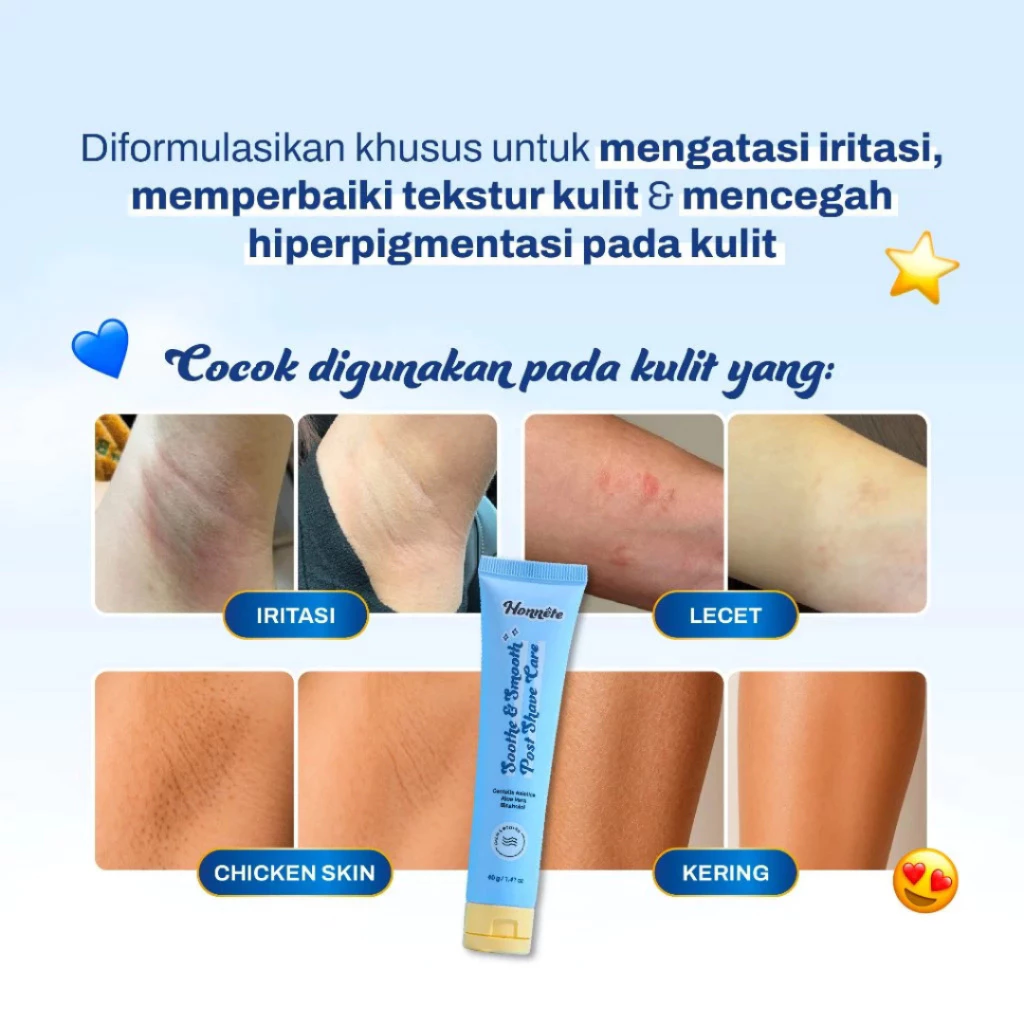 Honnete Soothe & Smooth Post Shave Care -Soothing Gel Anti Iritasi 40Gr / Distributor Cream Ori - Gambar 4
