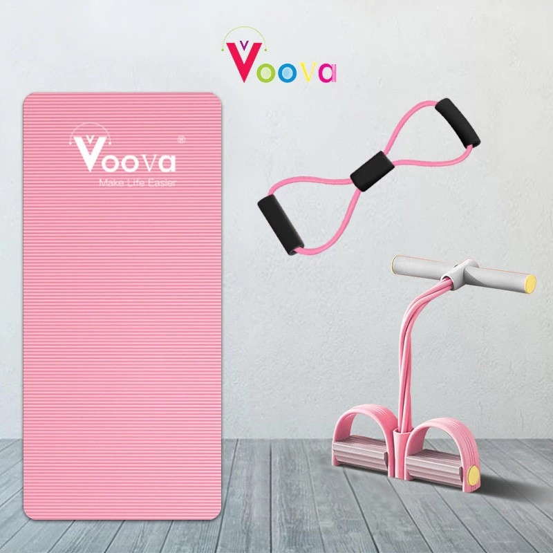 VOOVA Set Olahraga 4 In 1 Anti Slip Matras Yoga