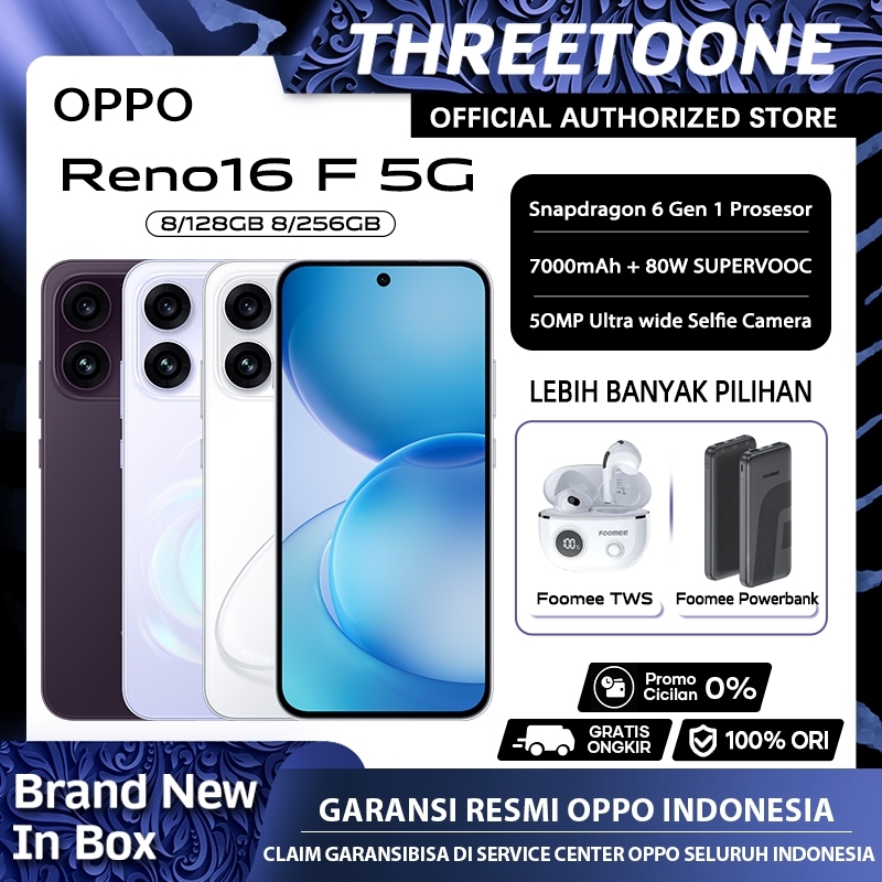 [NEW LAUNCH] OPPO Reno 16 5G/Reno 16F 5G 8+256/12+256 NFC 6700mAh Kamera Selfie 50MP Ultra-Wide - Gambar 2