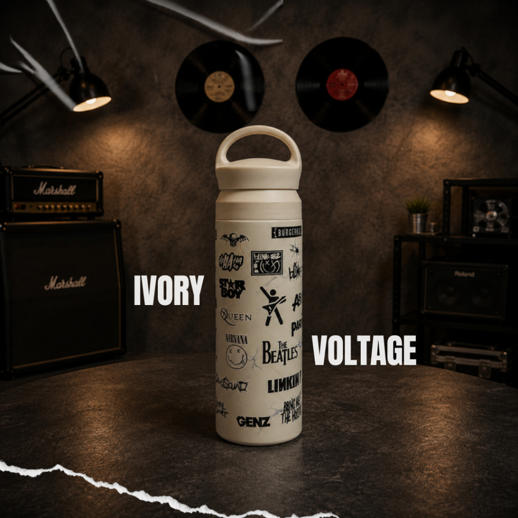 Botol Minum GENZ Voltage Tumbler 500ml Stainless Steel Tahan dingin  Desain Aesthetic Band foto 4