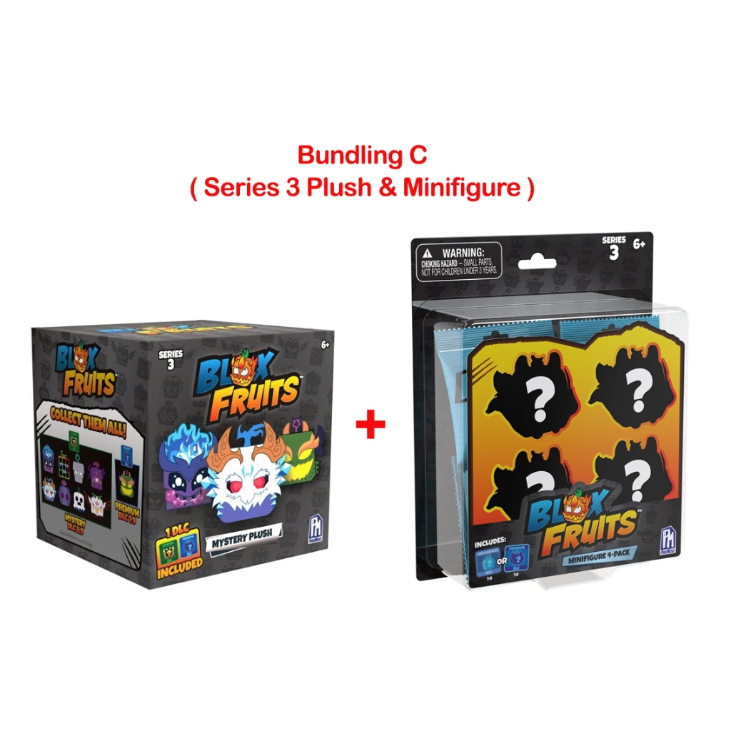 BLOX FRUITS SERIES 1 Squishy SERIES 3 Minifigure 4-Pack Mystery
