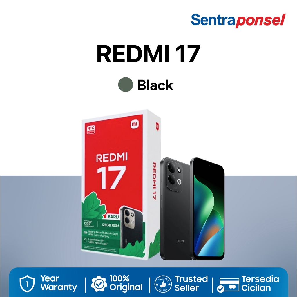 Xiaomi Redmi 17 4GB/128GB 6GB/128GB Baterai besar 7500mAh (typ) / Ditenagai 45W turbo charging - Garansi Resmi - Gambar 4