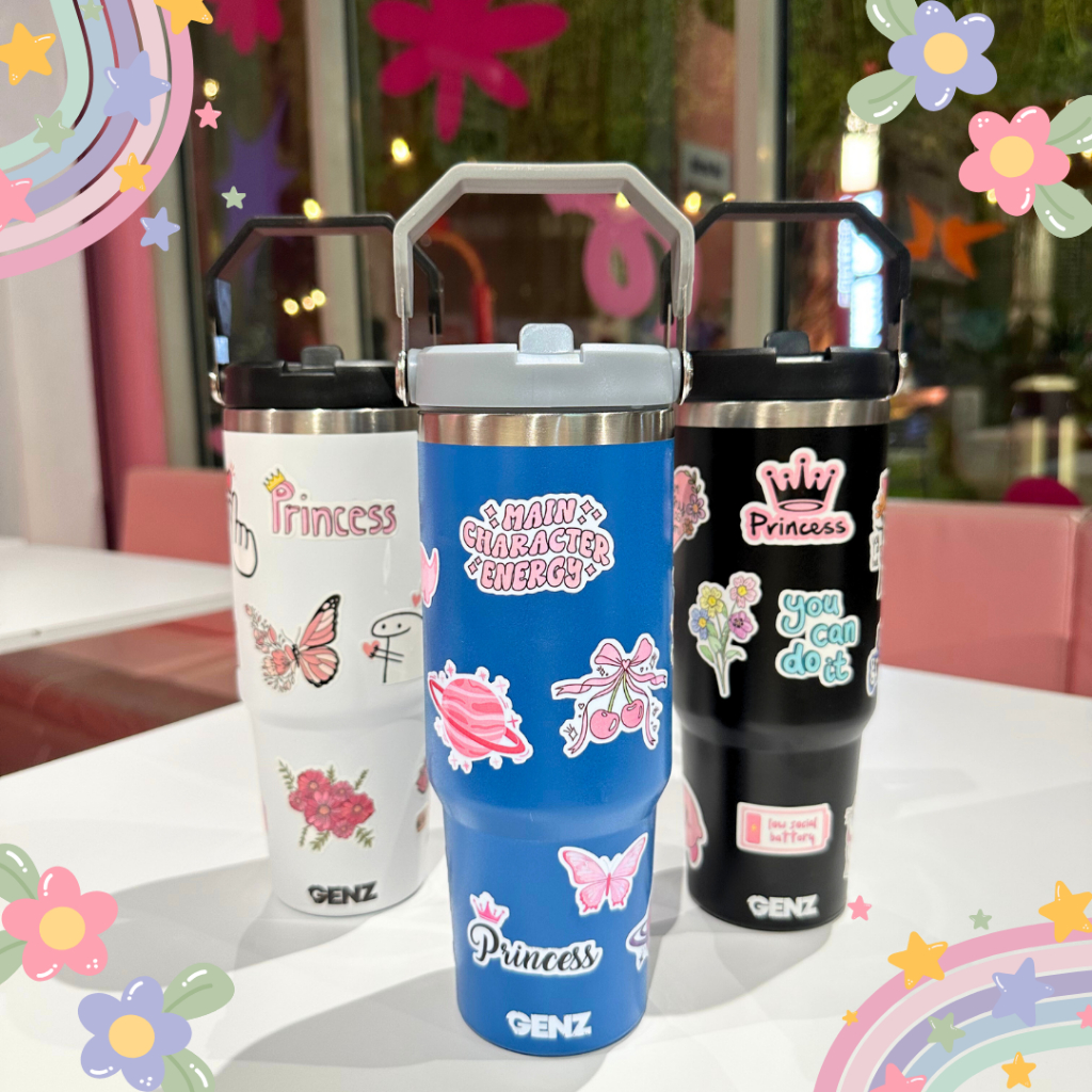 Botol Minum 900ML Gangsta Girls Handle Stainless Steel  Vacuum Insulated 30 Oz Girls Premium Quality foto 4