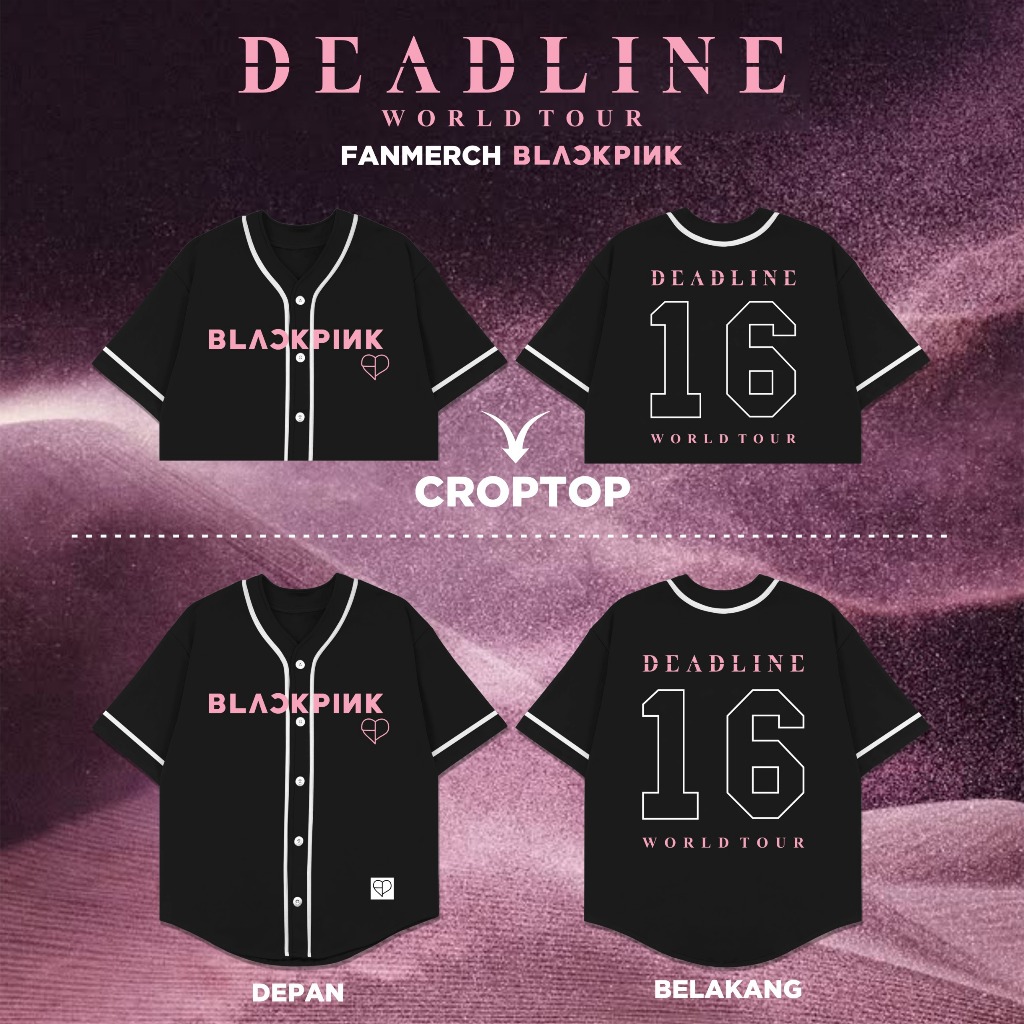 Blackpink deadline world tour baseball shirt Blackpink concert