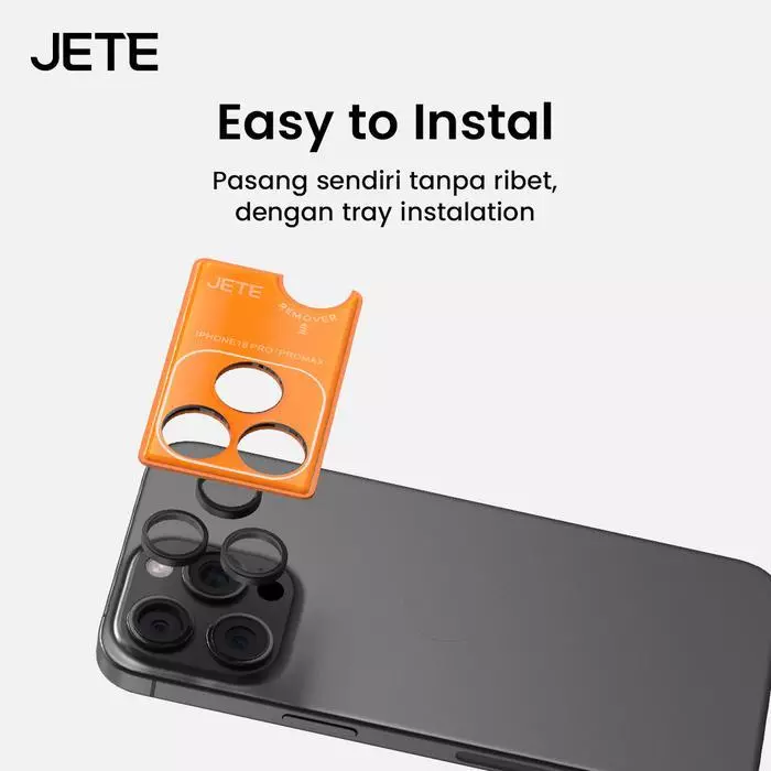 Pelindung Kamera iPhone 17 / 16 Air Plus JETE Shield Pro Series Camera Lens Protector Anti Scratch Gores Ring Lens Cover - Gambar 4