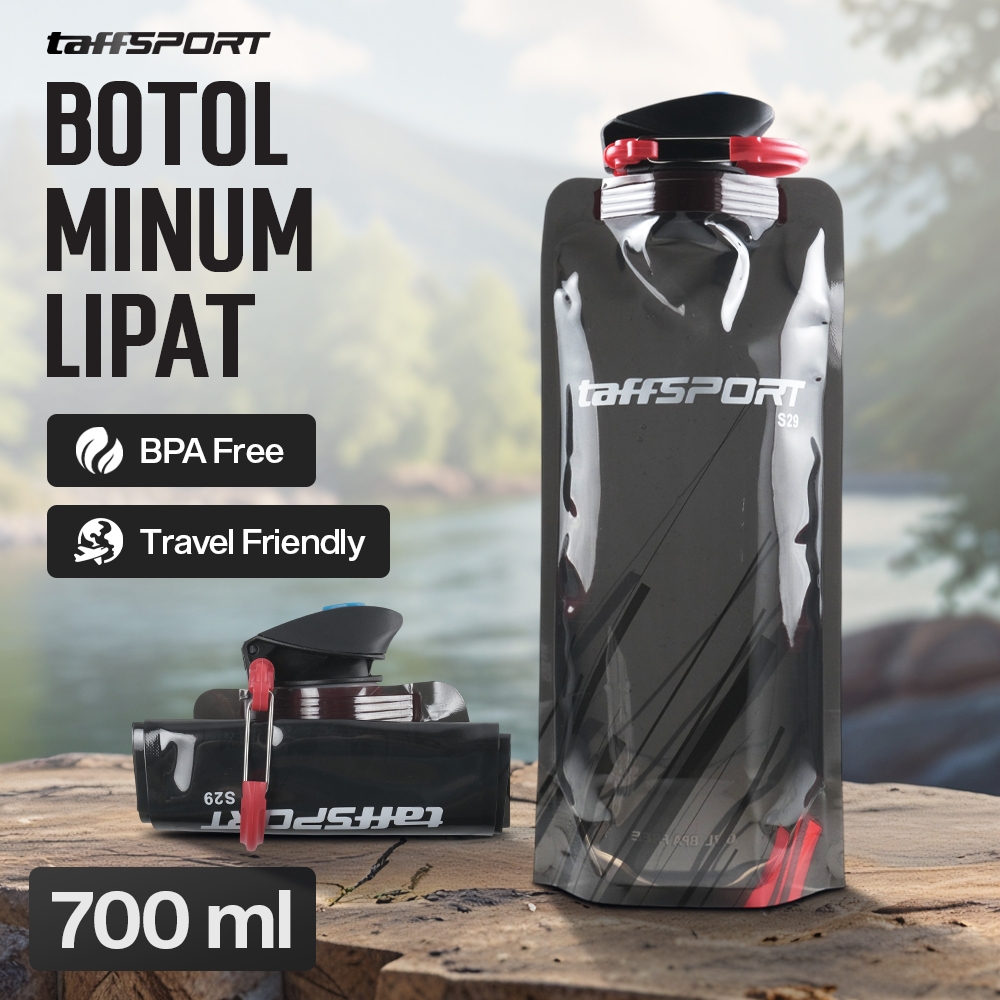 TaffSPORT Botol Minum Lipat Camping Hiking Drinking Bottle 700ml - S29 - Gambar 2