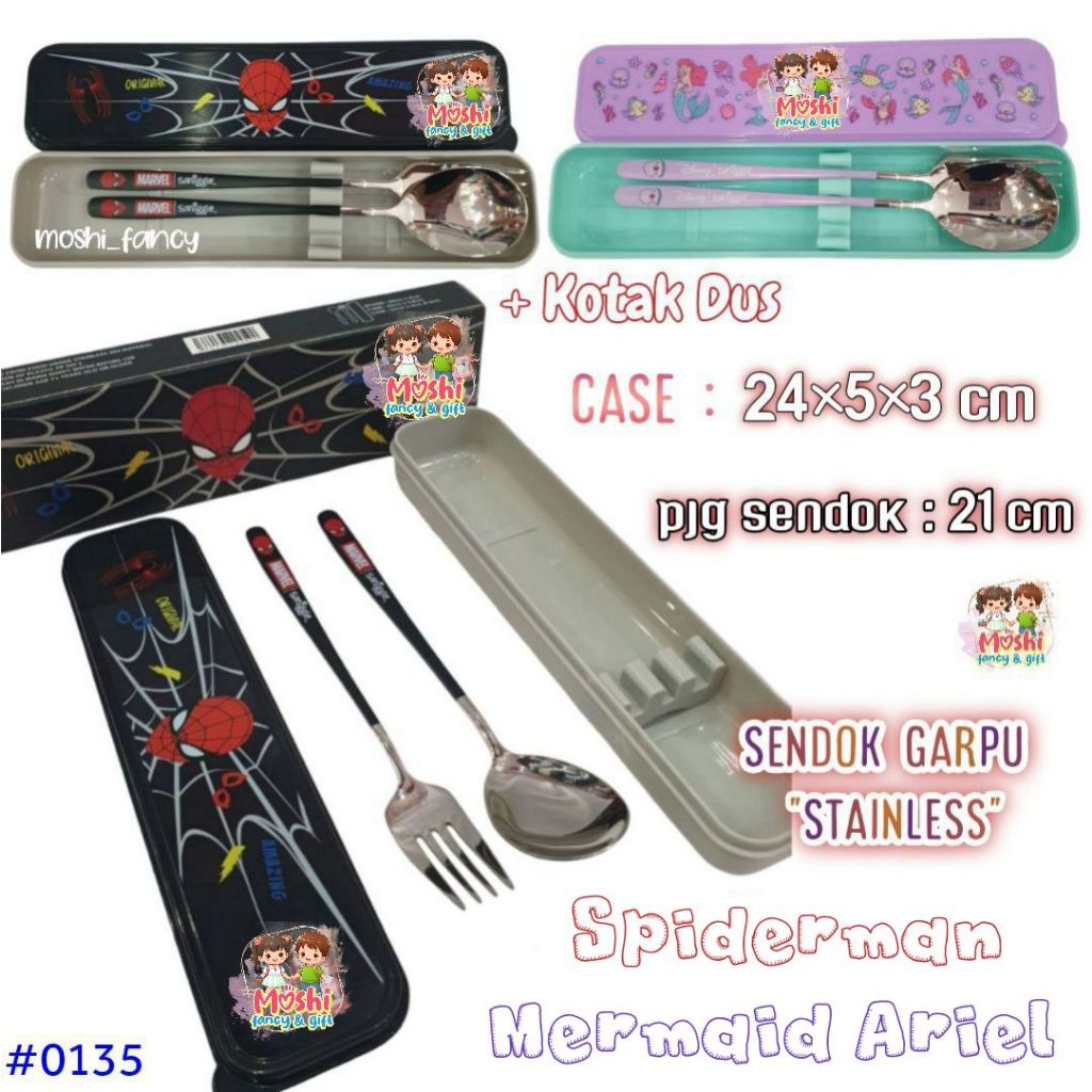 Marvel Spiderman Spoon Marvel Ariel Mermaid Spiderman Stainless Steel ...
