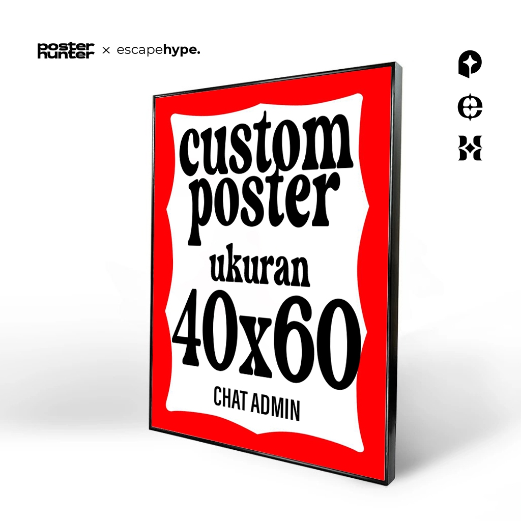 Custom Frameblock Poster 40x60 CM | Frame Block 40 x 60 Aesthetic Wall ...
