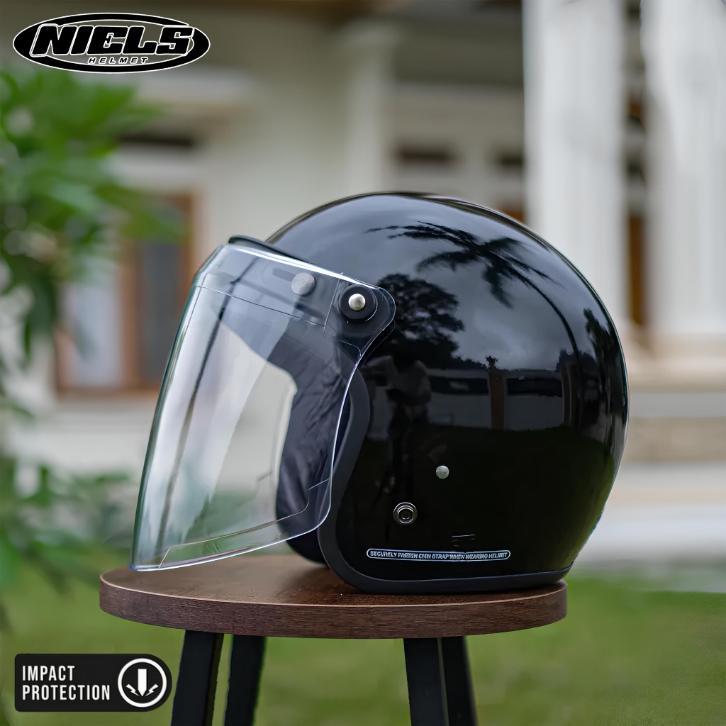 NIELS Kaca Visor Helm Bogo Venom Smoke / Clear - Gambar 3