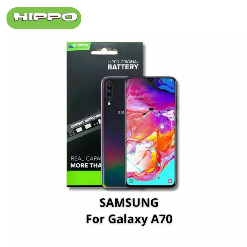 Hippo Baterai Samsung Galaxy A70 EB (BA705) Original 5000MAH Battery Batere Batrai Batre Original Cell Garansi resmi