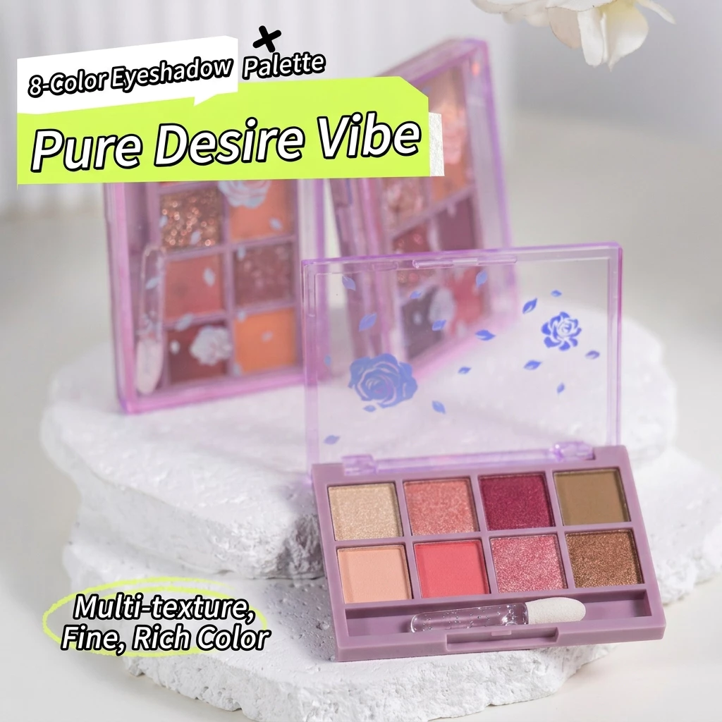 GROSIR 12 Pcs Eyeshadow Palette 8 Warna Matte Shimmer Glitter High Pigment Tahan Lama 290 5232 - Gambar 2