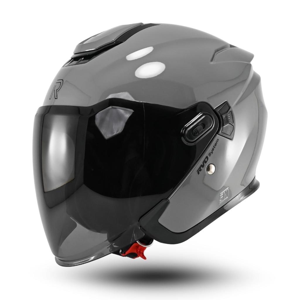 Helm Half Face Single Visor Helm Rsix REVOLT -1 Solid Terbaru Premium SNI