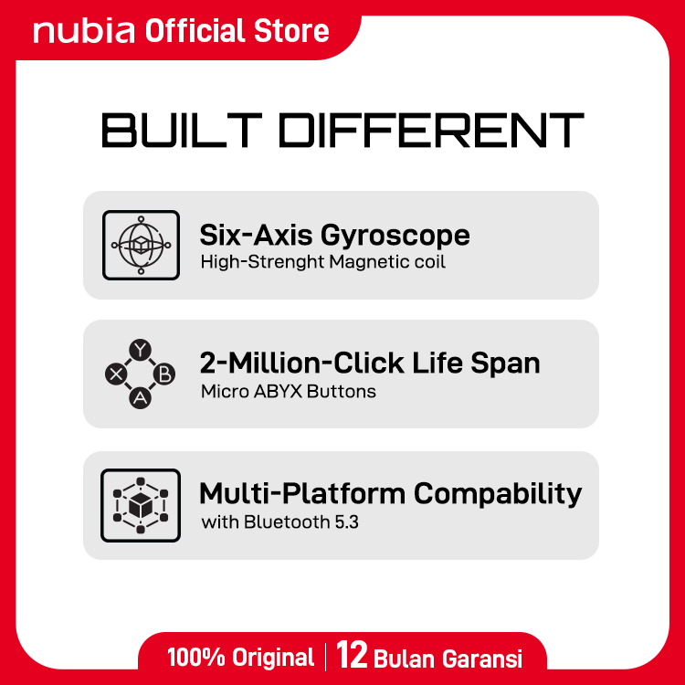 REDMAGIC Shadow Blade Handle 3 High Strenght Magnetic Coil Micro ABYX Buttons with Bluetooth 5.3 Universal Compability Bisa Untuk Semua Merk HP Gaming Joystick Controllers - Gambar 3