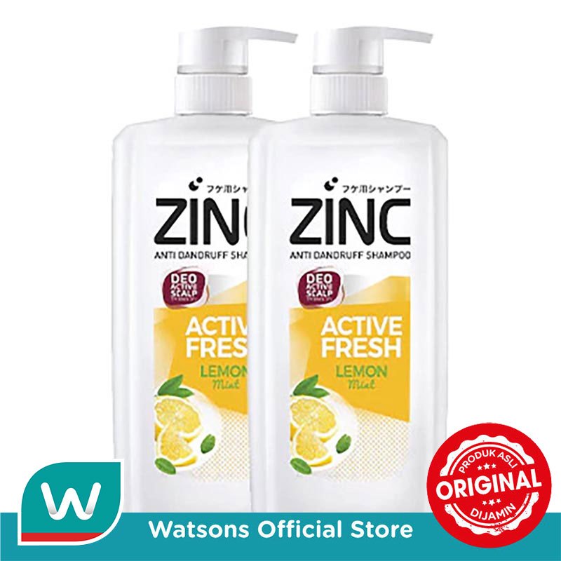 Zinc Shampoo Active Fresh Botol 680ml X 2 - Gambar 2