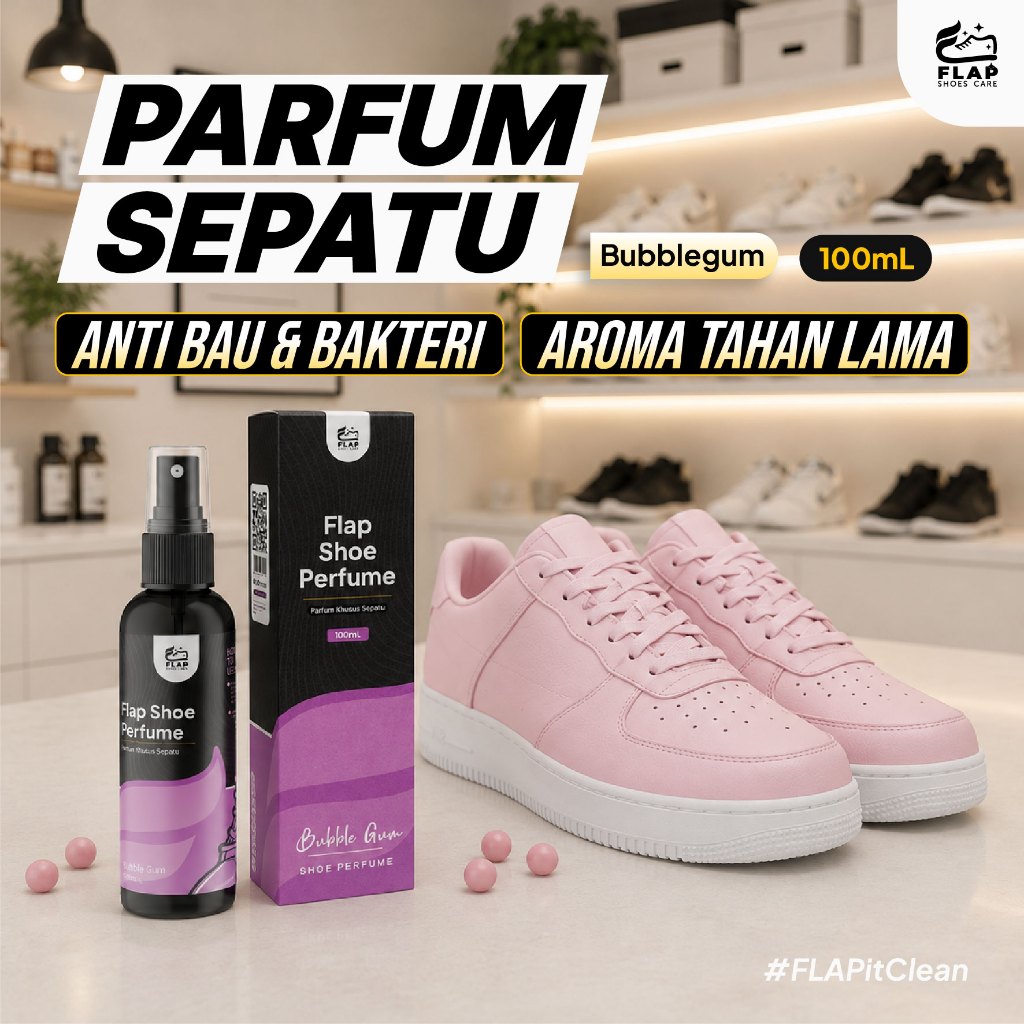 Flap Shoes Care - Parfum Pewangi Pengharum Penghilang Sepatu Anti Bau & Bakteri Helm Shoe Spray - BG
