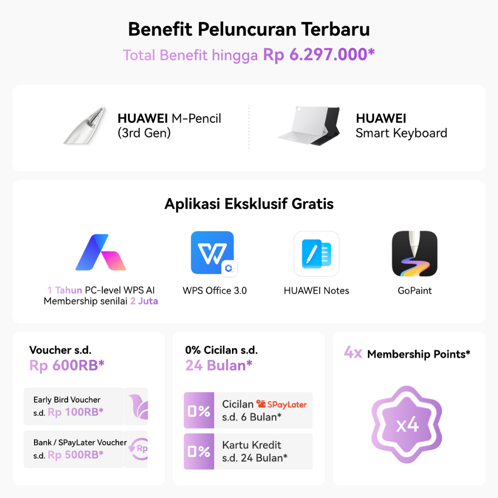 [FREE PEN / Voucher s/d 600RB] HUAWEI MatePad 11.5 PaperMatte Tablet / Produktivitas WPS Setara PC ditenagai AI / Layar Papermatte / 10,100 mAh 40W HUAWEI SuperCharge - Gambar 2
