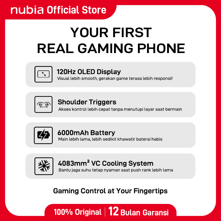HP Gaming nubia Neo 3 GT 5G RAM 20 GB (8 +12 GB) + ROM 256 GB 6000mAH Super Fast Charging 80W Garansi Resmi - Gambar 2