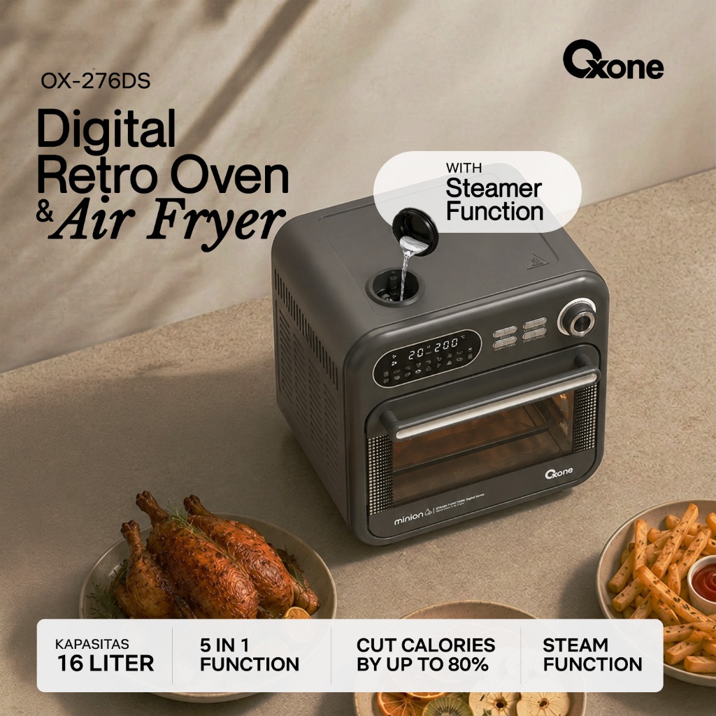 Oxone OX276DS Retro Mini Oven & Air Fryer Minion Series