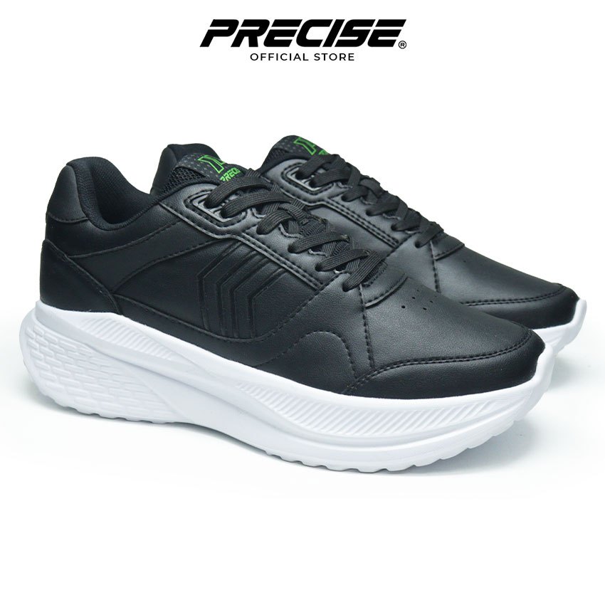 Precise Ivander LC W Sepatu Sneakers Sekolah Kets Hitam - Black/White - Gambar 2