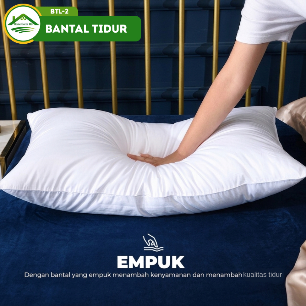 Bantal Tidur Empuk Putih Model BTL-2 Dengan Tekstur Lembut Untuk Kenyamanan