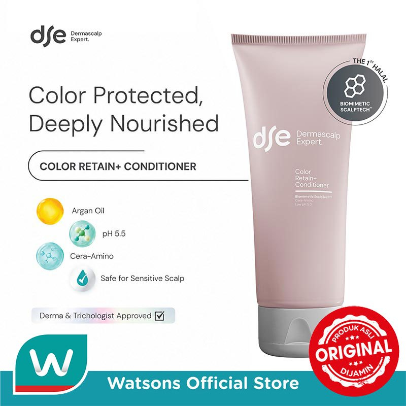 DSE Dermascalp Expert Color Retain+ Conditioner 160 ml - Conditioner untuk Perawatan Rambut Berwarna - Rambut Kering - Menjaga Warna Rambut - Warna Rambut Tidak Pudar