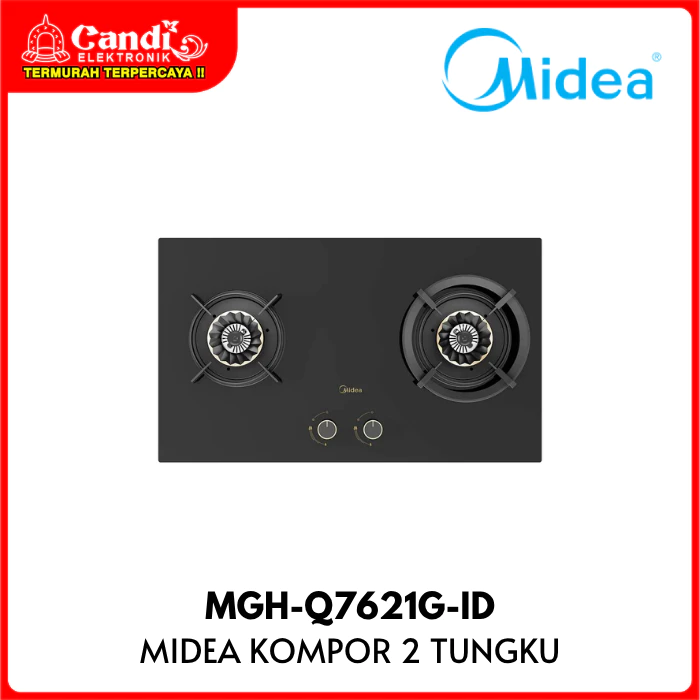 MIDEA Kompor Tanam Gas 2 Tungku Blaze MGH-Q7621G-ID