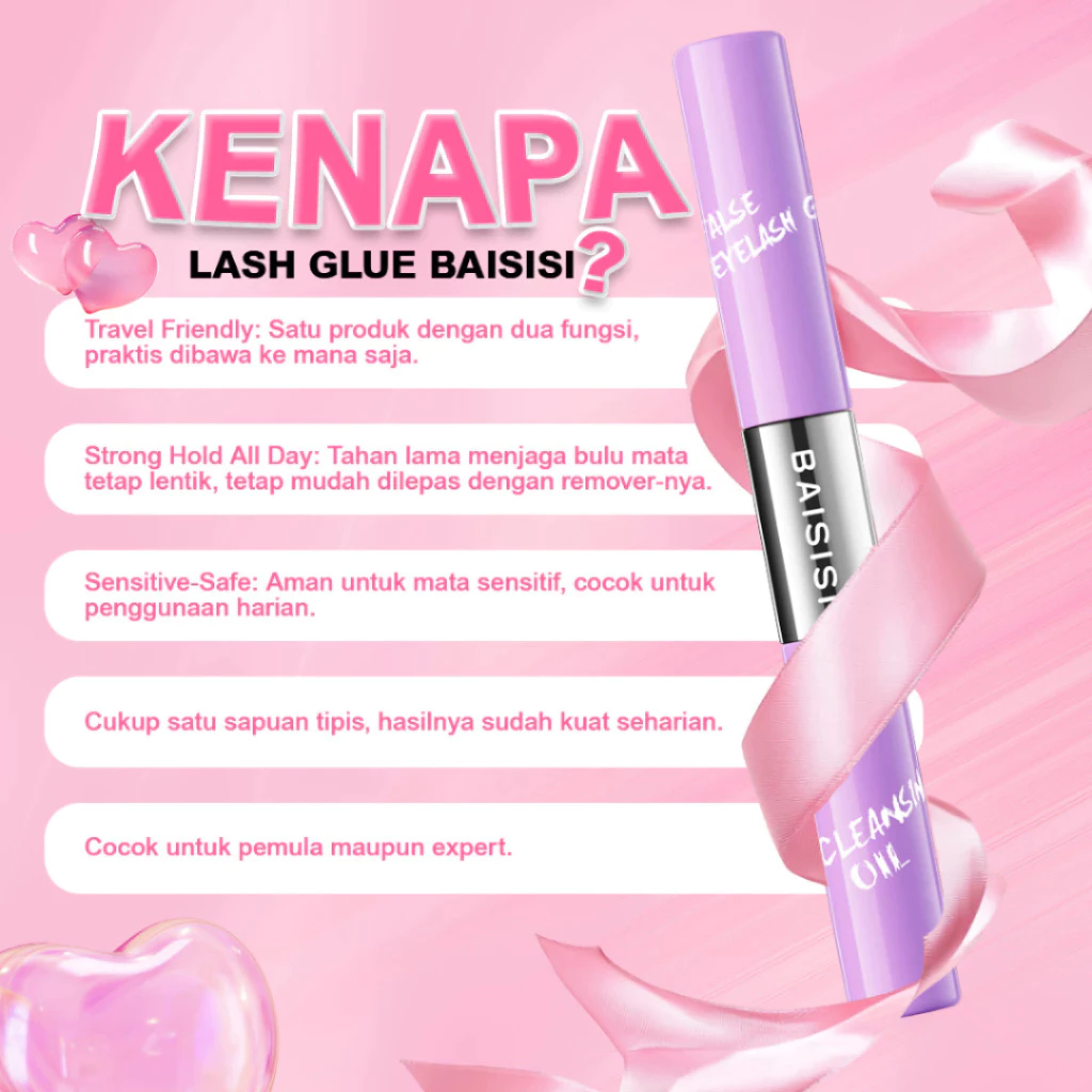 BAISISI 2in1 Lash Glue Bond and Remover Bulu mata Eyelash Extension / Distributor Cream Ori - Gambar 4