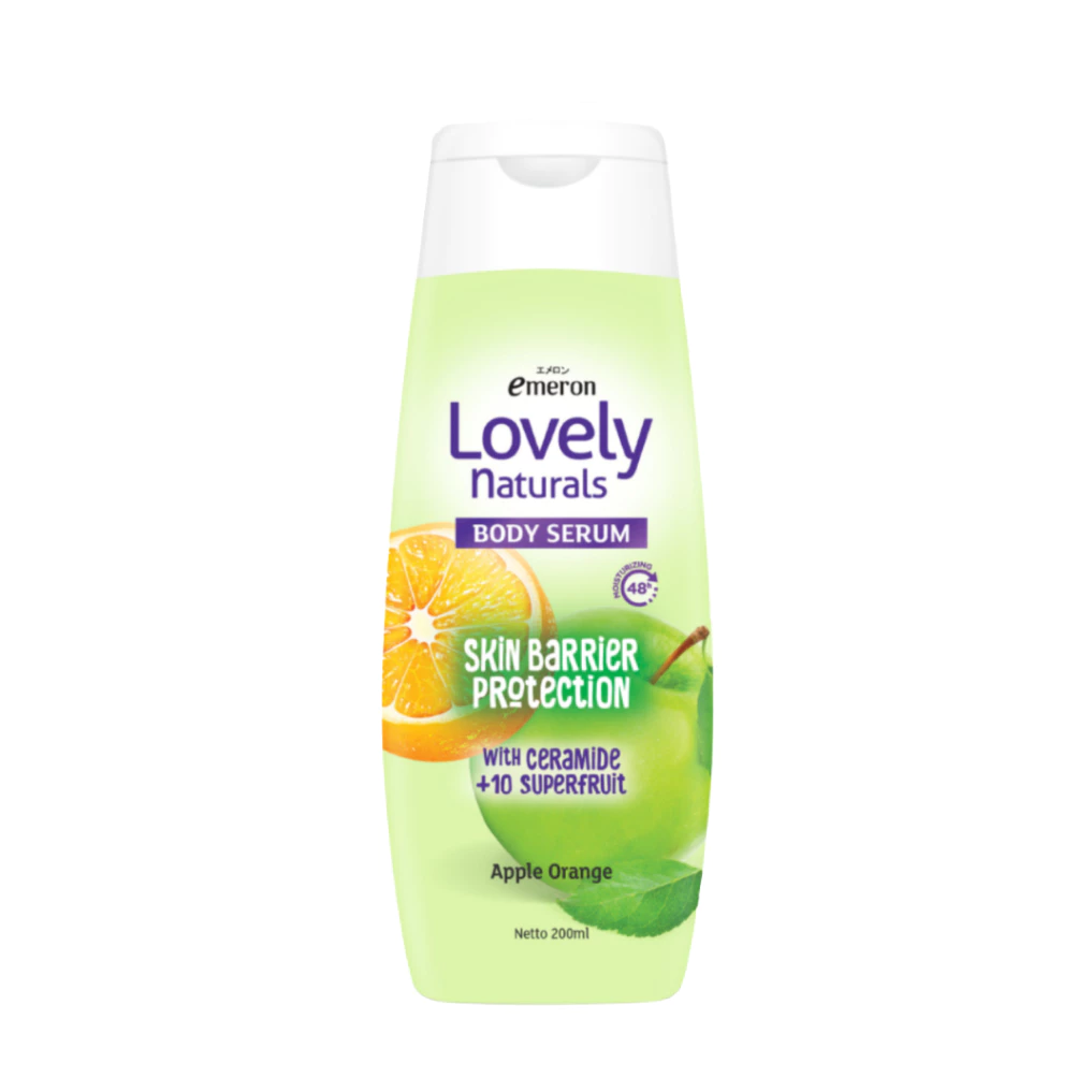 EMERON Lovely Naturals Body Serum 200Ml -Apple Orange / Distributor Cream Ori - Gambar 3