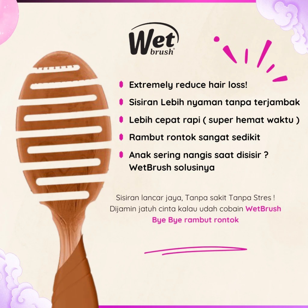 The Wet Brush Pro Flex Dry Cream Sisir Anti-Rontok - Gambar 4