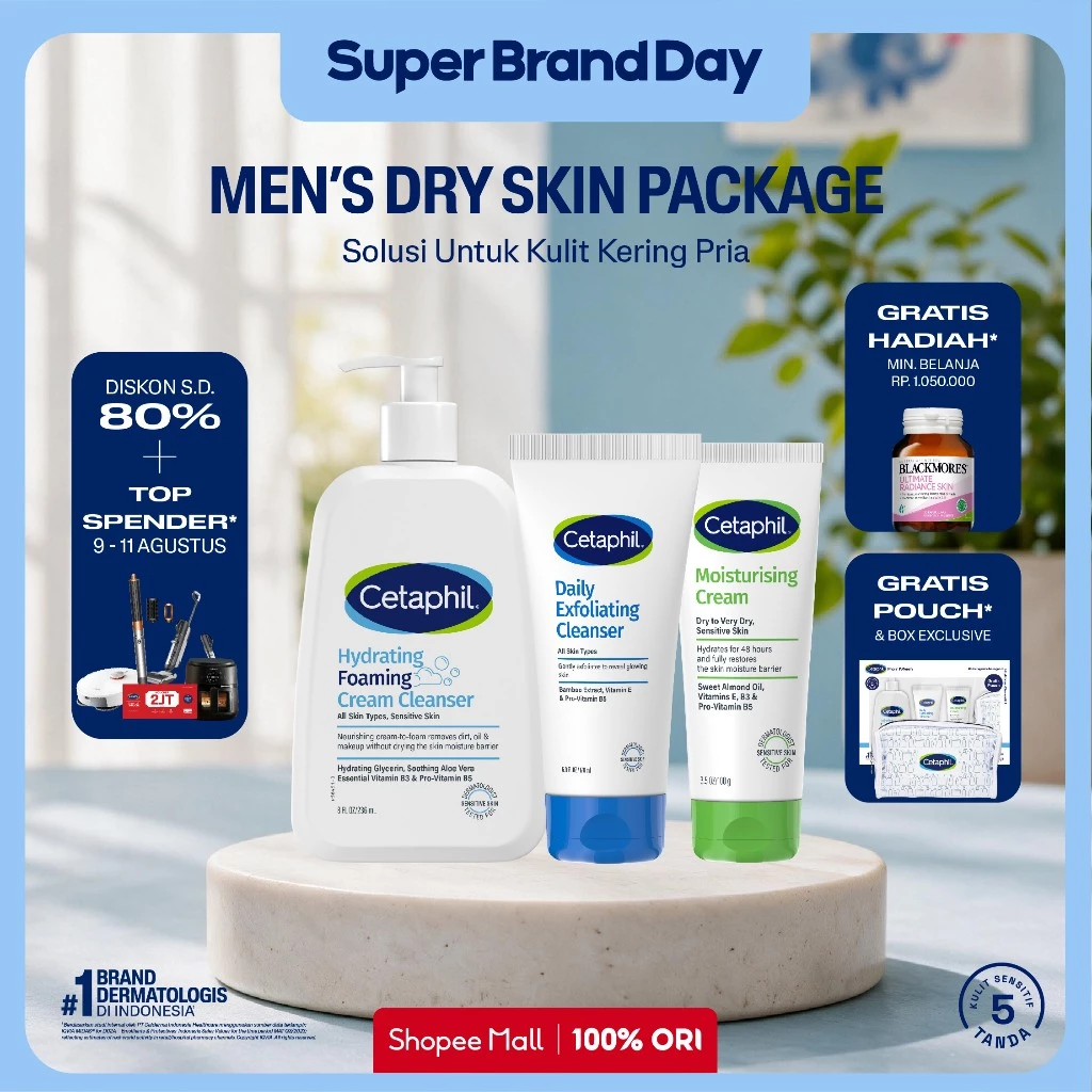 Cetaphil Men's Care for Dry Skin Package