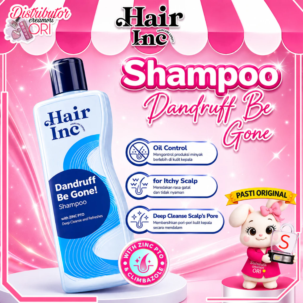 Hair Inc Dandruff Be Gone! Shampoo 130 ml Shampoo Anti Ketombe / Distributor Cream Ori