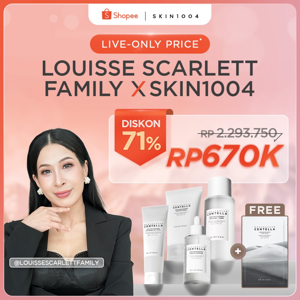 [LOUISSESCARLETTFAMILY X SKIN1004] Tone Brightening Capsule Ampoule 100ml + Boosting Toner 210ml + Capsule Cream 75ml + Cleansing Gel Foam 125ml + [gift. Tone Brightening Mask 1ea for free]
