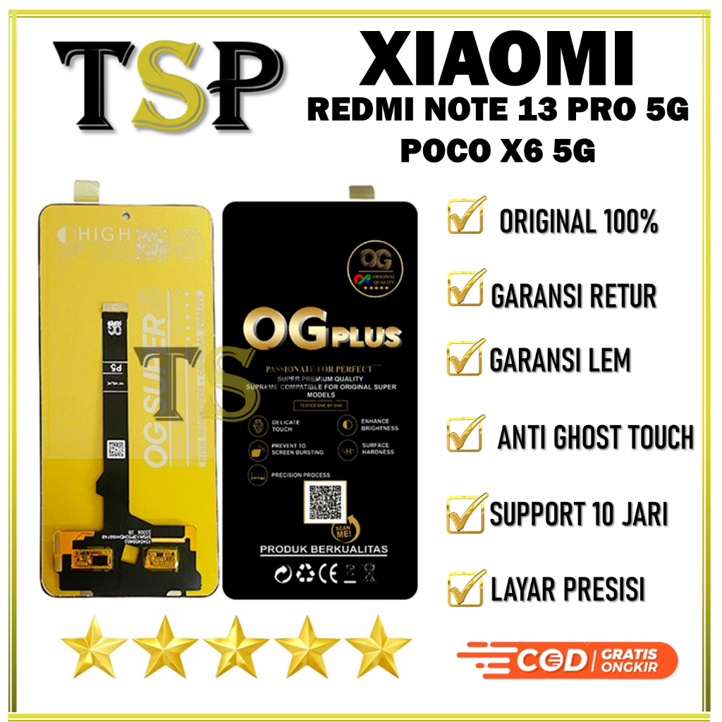 LCD TOUCHSCREEN XIAOMI REDMI NOTE 13 PRO 5G / POCO X6 5G ORIGINAL 100 FULLSET