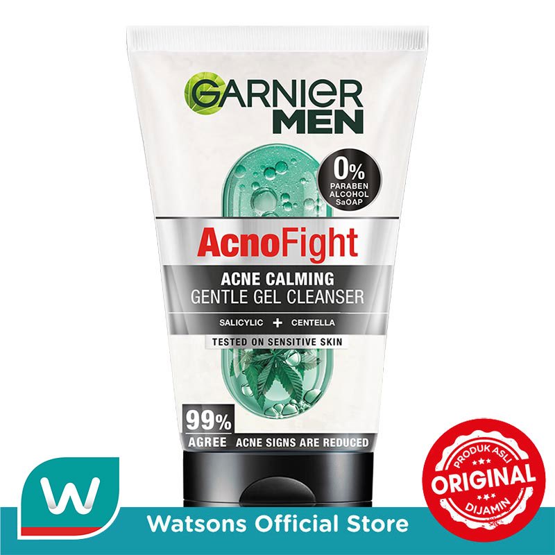 Garnier Men AcnoFight Acne Calming Gentle Low PH Gel Cleanser 100ml - Gambar 2