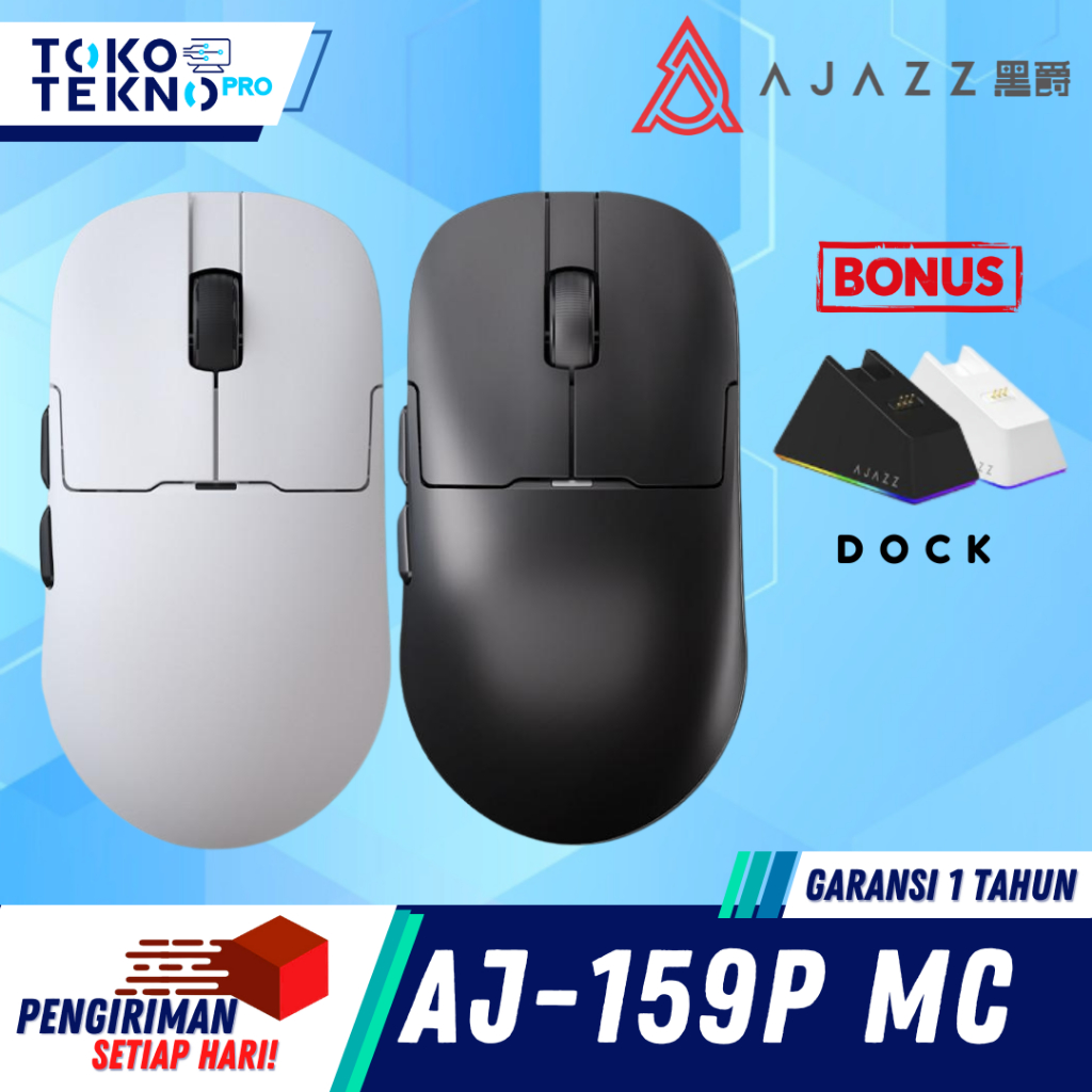 Ajazz AJ159P MC / AJ-159P MC / AJ159 NL / AJ-159 NL Apex PAW-3950 Wireless Gaming Mouse Lightweight With Docking