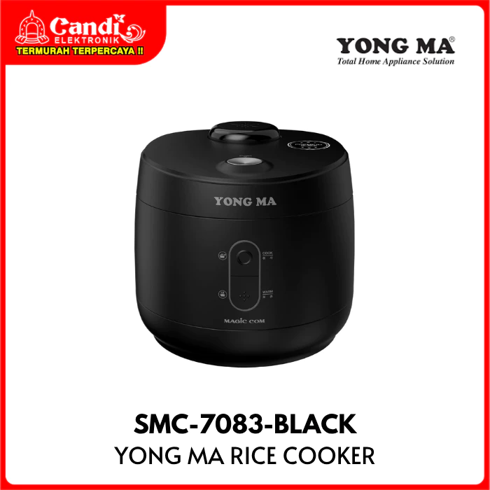 YONGMA Rice Cooker 3in1 Penanak Nasi 1,8 Liter Inner Pot Premium Black SMC-7083-BLACK