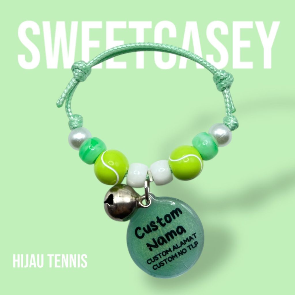 KALUNG KUCING SPORT / SPORT CAT NECLACE / KALUNG KUCING CUSTOM NAMA
