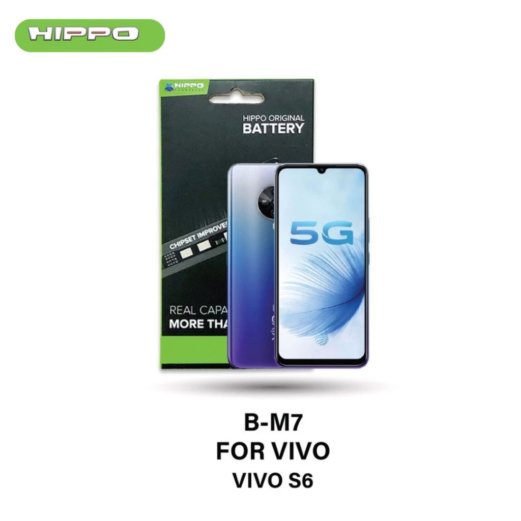 Hippo Baterai VIVO B-M7 S6 4500mAh Battery Batere Batrai Batre Original Cell Garansi resmi