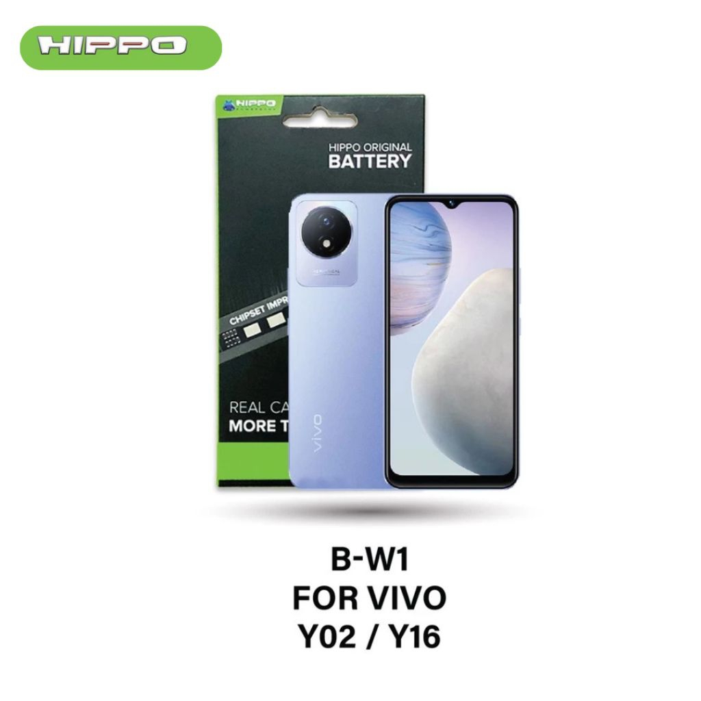 Hippo Baterai VIVO B-W1 VIVO Y02 / Y16 5000mAh Battery Batere Batrai Batre